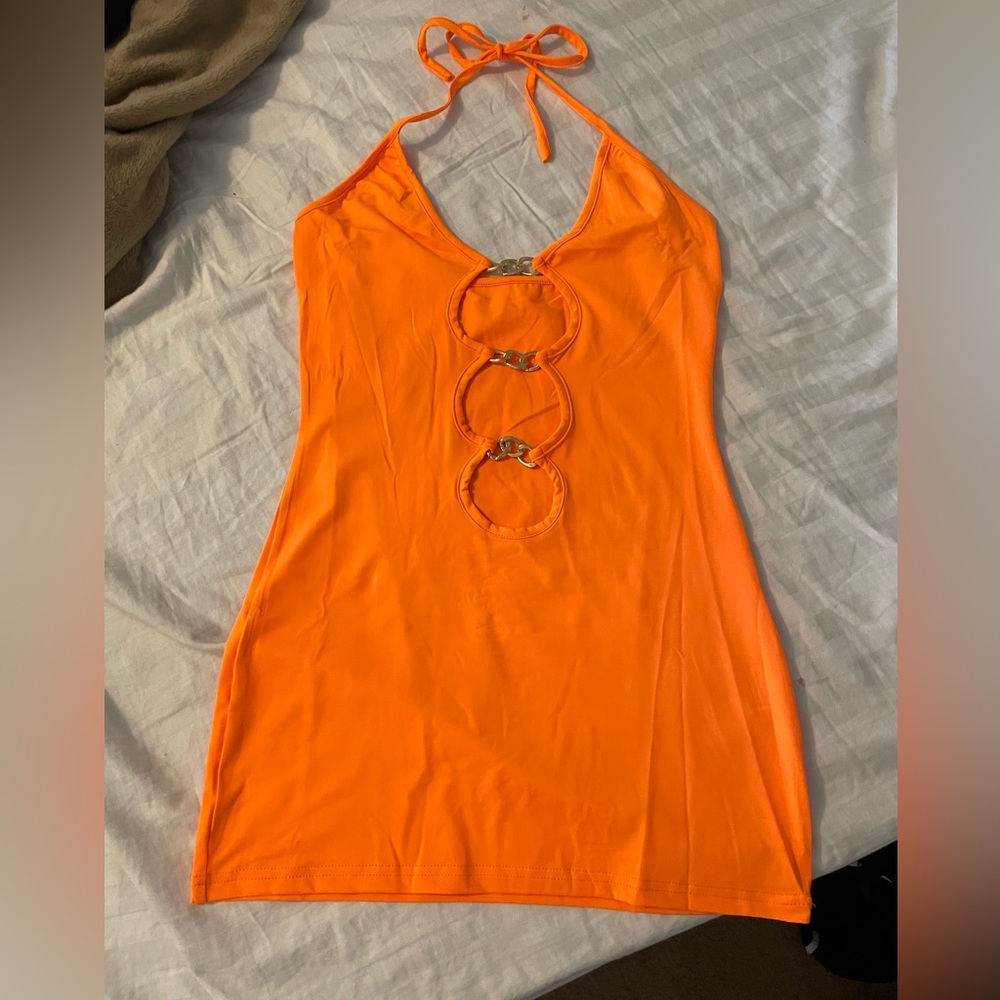Sexy Dress Orange Club Dress Bodycon Festival Dress